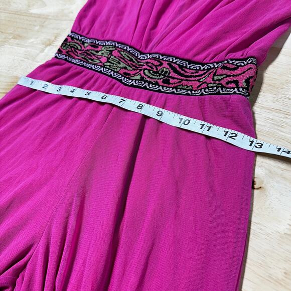 Fuzzi Jean Paul Gaultier NWT Sleeveless Chiffon Wide Leg Jumpsuit Pink Size XS - Picture 10 of 11